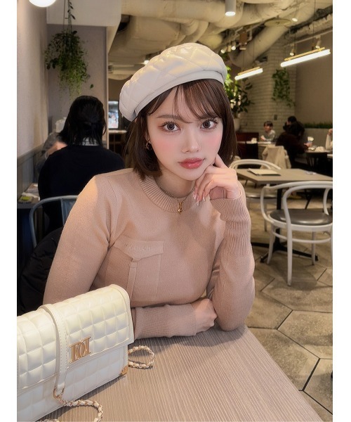 フラップポケットニットトップス（ニット/セーター）｜Darich