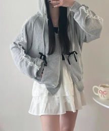 【seoup】レースジップフーディ