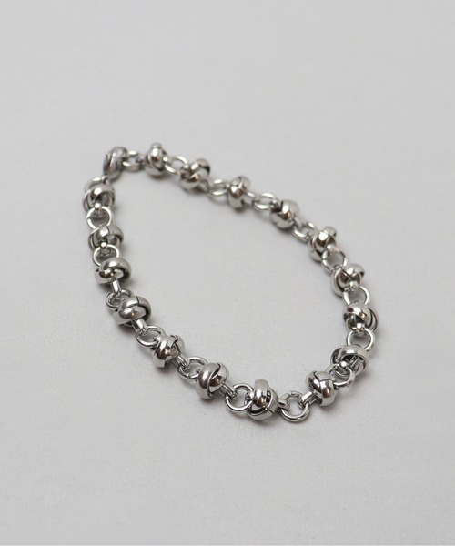ieLS（イエルズ）の「金属アレルギー対応「ieLS」ステンレス　デザインチェーンブレスレット（ブレスレット・メンズ・シルバー・ONE SIZE）」の2枚目の写真