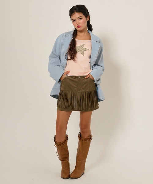 TINA：JOJUN（ティーナジョジュン）の「オーバーサイズ デニムテーラードジャケット TINA：JOJUN（デニムジャケット・レディース・サックスブルー/インディゴブルー・M）」の5枚目の写真