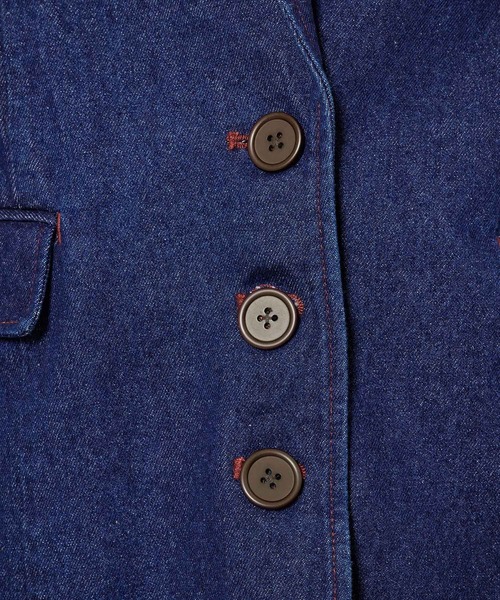 TINA：JOJUN（ティーナジョジュン）の「オーバーサイズ デニムテーラードジャケット TINA：JOJUN（デニムジャケット・レディース・サックスブルー/インディゴブルー・M）」の17枚目の写真