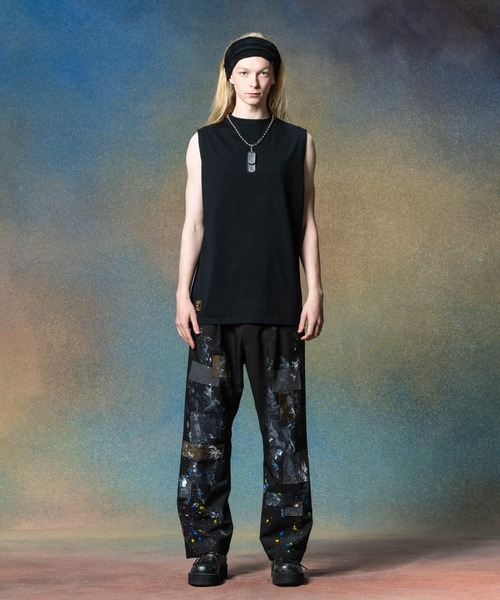 glamb（グラム）の「Mock Neck Tank Top / モックネックタンクトップ（タンクトップ・メンズ・パープル/グリーン/ブラック/ホワイト・S/M/L）」の7枚目の写真