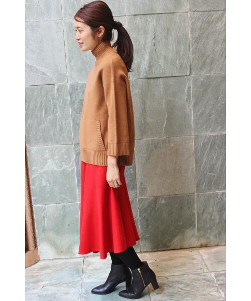 IENA(イエナ)の「ブークレ アシンメトリースカート◆(スカート・レディース・ナチュラル/キャメル/レッド・36/34/38/40)」の13枚目の写真