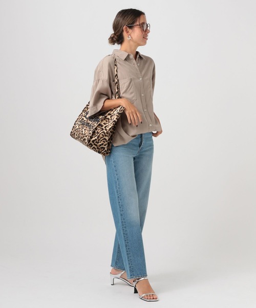BAYFLOW（ベイフロー）の「レオパードロゴビッグトート（トートバッグ・レディース・ライトベージュ/ベージュ・FREE）」の5枚目の写真
