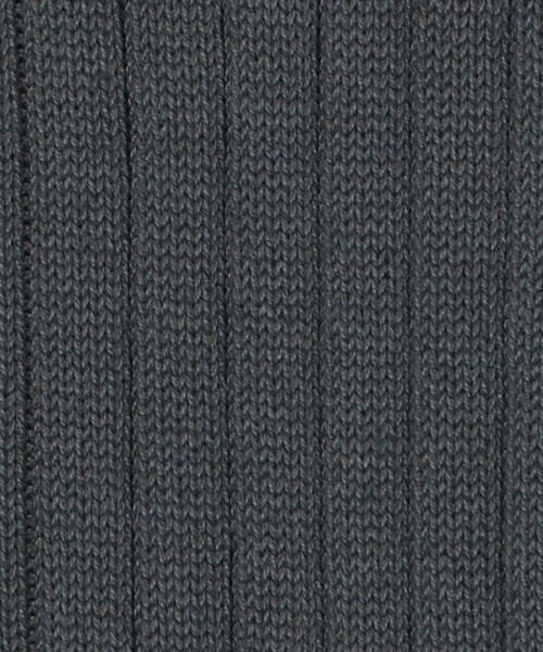 MONKEY TIME（モンキータイム）の「シルケット コットン リブ ロング ソックス（ソックス/靴下・メンズ・ブラック/ダークグレー・FREE）」の5枚目の写真