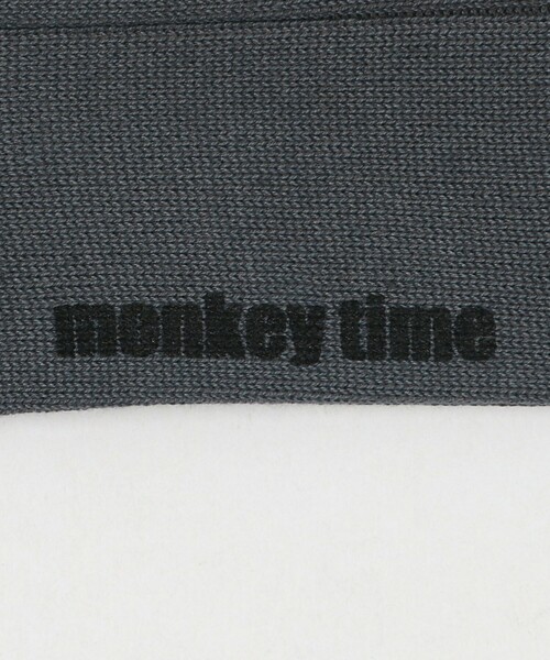 MONKEY TIME（モンキータイム）の「シルケット コットン リブ ロング ソックス（ソックス/靴下・メンズ・ブラック/ダークグレー・FREE）」の6枚目の写真