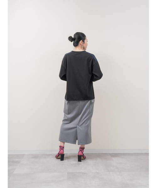 DOLLUPOOPS（ドールアップウップス）の「ロープ刺繍ロゴプリントトップス（Tシャツ/カットソー・レディース・アイボリー/ブラック・38）」の10枚目の写真