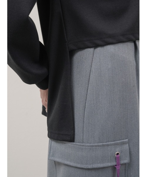 DOLLUPOOPS（ドールアップウップス）の「ロープ刺繍ロゴプリントトップス（Tシャツ/カットソー・レディース・アイボリー/ブラック・38）」の5枚目の写真