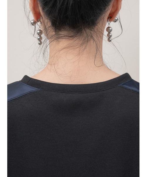 DOLLUPOOPS（ドールアップウップス）の「ロープ刺繍ロゴプリントトップス（Tシャツ/カットソー・レディース・アイボリー/ブラック・38）」の7枚目の写真