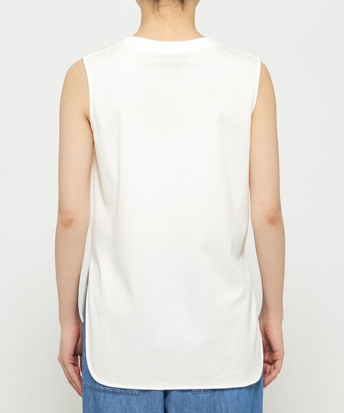 uncrave(アンクレイヴ)の「ライトスムース ノースリーブカットソー(Tシャツ/カットソー・レディース・ホワイト系/ネイビー系/ブラック系/ピンク系・1/2)」の10枚目の写真