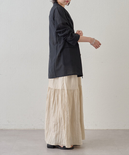 Omekashi（オメカシ）の「ディープネックキャミワンピース（ワンピース・レディース・アイボリー/ブラック/ブラウン・36/38）」の18枚目の写真