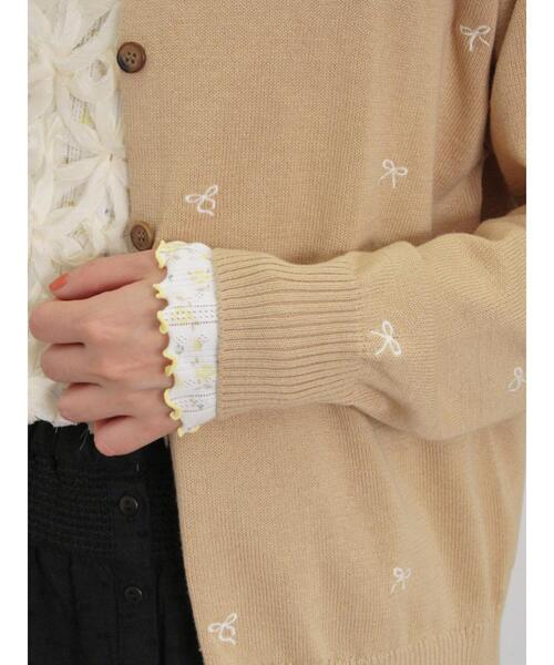 Samansa Mos2（サマンサ モスモス）の「パターンメッシュローズ柄メロウハイネックカットソー（Tシャツ/カットソー・レディース・ブルー/ラベンダー/イエロー/レッド・F）」の13枚目の写真