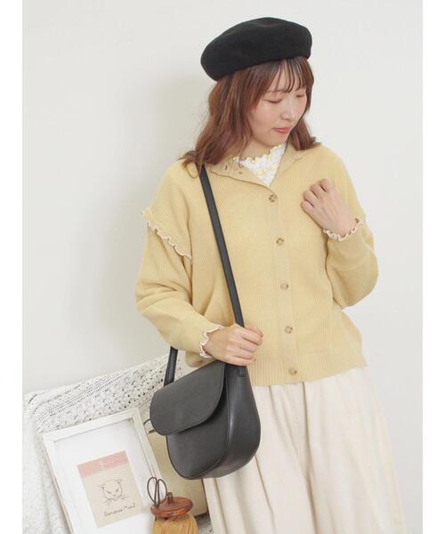 Samansa Mos2（サマンサ モスモス）の「パターンメッシュローズ柄メロウハイネックカットソー（Tシャツ/カットソー・レディース・ブルー/ラベンダー/イエロー/レッド・F）」の16枚目の写真