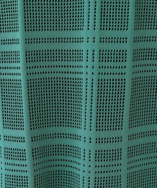 INDIVI（インディヴィ）の「【洗える】メッシュチェック柄ニット（ニット/セーター・レディース・ホワイト/ブラック/グリーン・38/34/05/15 /13/19）」の16枚目の写真