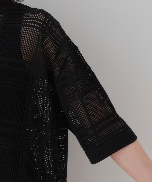 INDIVI（インディヴィ）の「【洗える】メッシュチェック柄ニット（ニット/セーター・レディース・ホワイト/ブラック/グリーン・38/34/05/15 /13/19）」の21枚目の写真