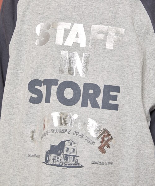 Freada（フリーダ）の「Freada/フリーダ ロゴ 箔プリント ラグランTシャツ（Tシャツ/カットソー・レディース・ブラウン/ホワイト/グレー・ﾌﾘ-）」の16枚目の写真