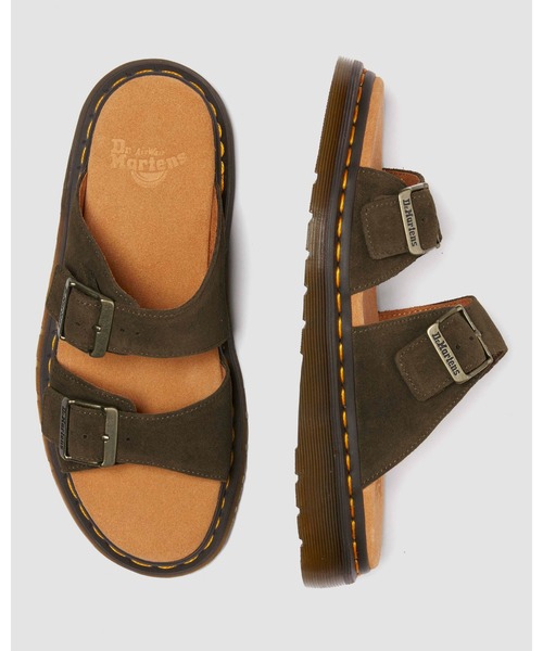 高級感◎ Dr. Martens JOSEF オイル加工 レザーサンダル 22-30cm JOSEF スライド サンダル
