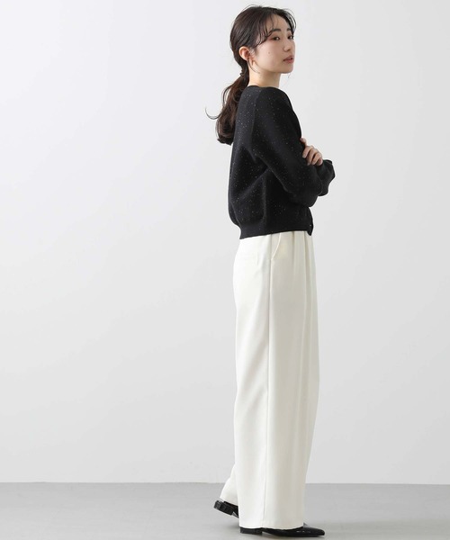 Gready Brilliant（グレディブリリアン）の「スパンコールクルーネックカーディガン（カーディガン/ボレロ・レディース・アイボリー/ブラック・FREE）」の8枚目の写真