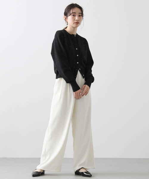 Gready Brilliant（グレディブリリアン）の「スパンコールクルーネックカーディガン（カーディガン/ボレロ・レディース・アイボリー/ブラック・FREE）」の10枚目の写真