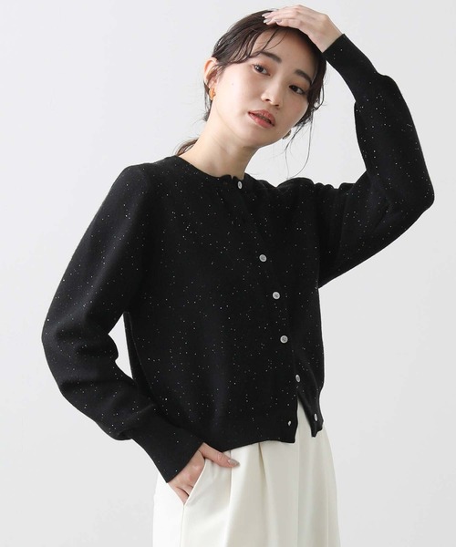 Gready Brilliant（グレディブリリアン）の「スパンコールクルーネックカーディガン（カーディガン/ボレロ・レディース・アイボリー/ブラック・FREE）」の14枚目の写真