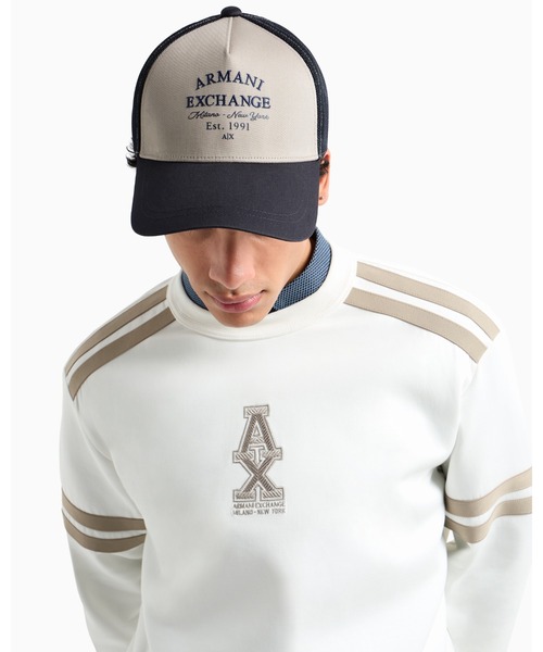 ARMANI EXCHANGE(アルマーニエクスチェンジ)の「【A|X アルマーニ エクスチェンジ】<オンライン限定>カラーブロック AXロゴキャップ(キャップ・メンズ・ベージュ・FREE)」の3枚目の写真