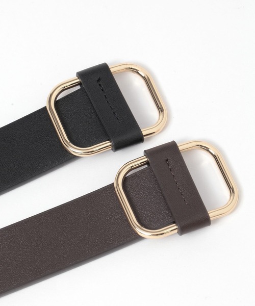 GLOBAL WORK（グローバルワーク）の「ピンレススクエアベルト/319709（ベルト・レディース・ブラック/その他/ダークブラウン・ONE SIZE）」の7枚目の写真