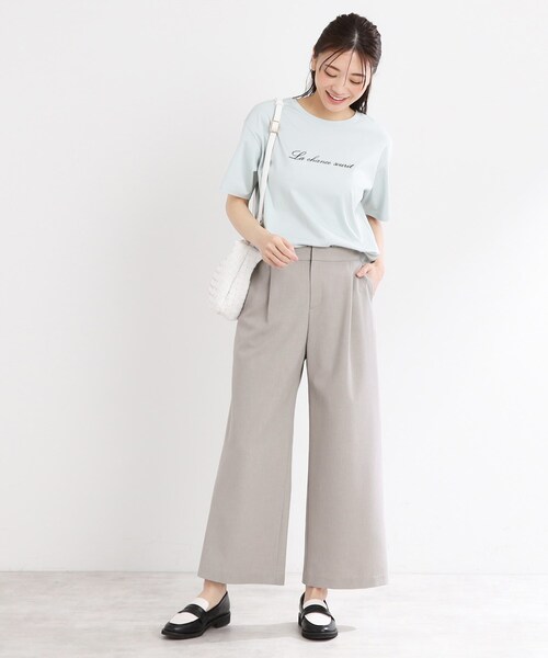 Reflect（リフレクト）の「【マシンウォッシュ可／すっきりシルエット】ワイドシルエットパンツ（その他パンツ・レディース・ライトグレー/キャメル/ブラック/ライトベージュ・05/07/09/11/13/15 /17）」の11枚目の写真