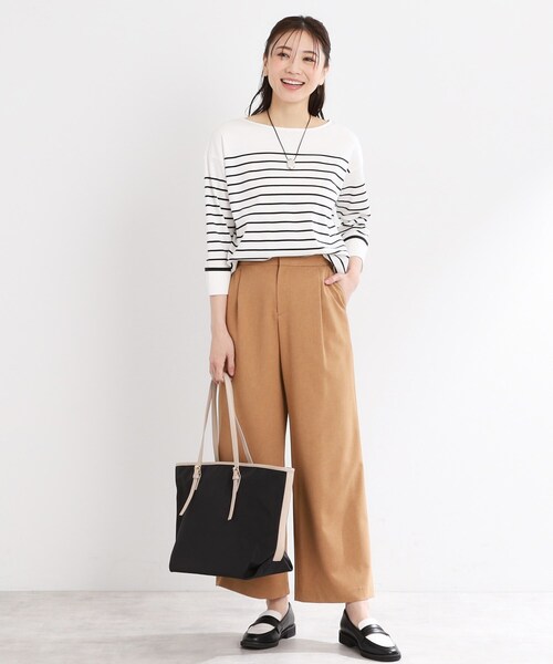 Reflect（リフレクト）の「【マシンウォッシュ可／すっきりシルエット】ワイドシルエットパンツ（その他パンツ・レディース・ライトグレー/キャメル/ブラック/ライトベージュ・05/07/09/11/13/15 /17）」の19枚目の写真