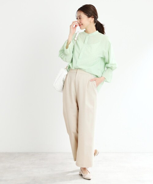 Reflect（リフレクト）の「【マシンウォッシュ可／すっきりシルエット】ワイドシルエットパンツ（その他パンツ・レディース・ライトグレー/キャメル/ブラック/ライトベージュ・05/07/09/11/13/15 /17）」の22枚目の写真