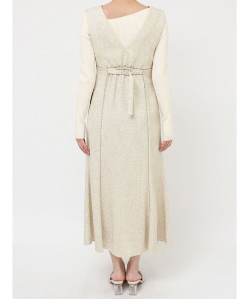 LAGUNAMOON（ラグナムーン）の「MIXカラーマーメイドジャンパースカート（ジャンパースカート・レディース・アイボリー/ブラウン/ライトグリーン・MEDIUM/SMALL）」の6枚目の写真