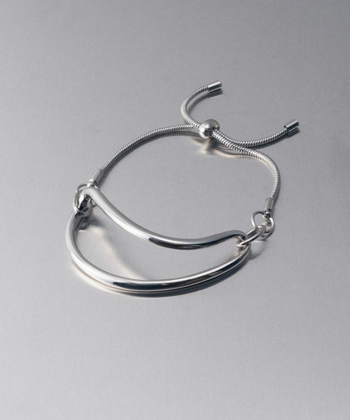 GOLDY（ゴールディ）の「ワイド カーブ スネーク チェーン ブレスレット（ブレスレット・レディース・ゴールド/シルバー系その他/ゴールド系その他/シルバー・FREE）」の5枚目の写真