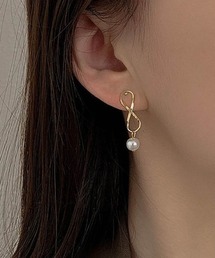 インフィニティデザインパールピアス