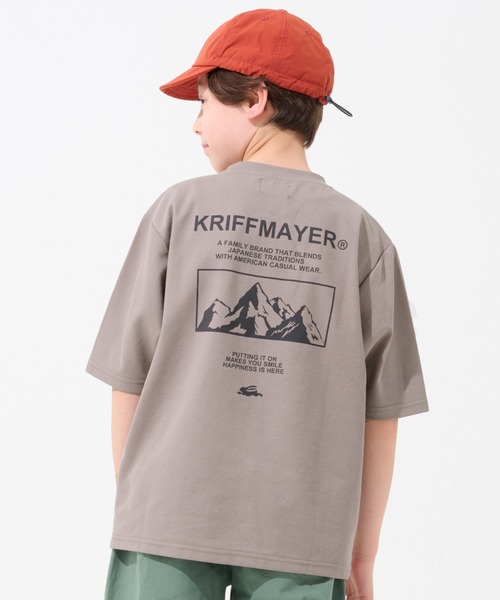 KRIFF MAYER Kid's Collection（クリフメイヤーキッズコレクション）の「【接触冷感】涼タッチシャリT（山）（Tシャツ/カットソー・キッズ・ミント/ネイビー/グレイッシュベージュ/イエロー・120/130/140/150/160/170）」の2枚目の写真