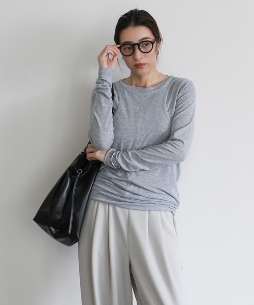 select MOCA(セレクトモカ)の「バックルハンドルビッグバッグ(トートバッグ・レディース・グレイッシュベージュ/ブラック・FREE)」の14枚目の写真
