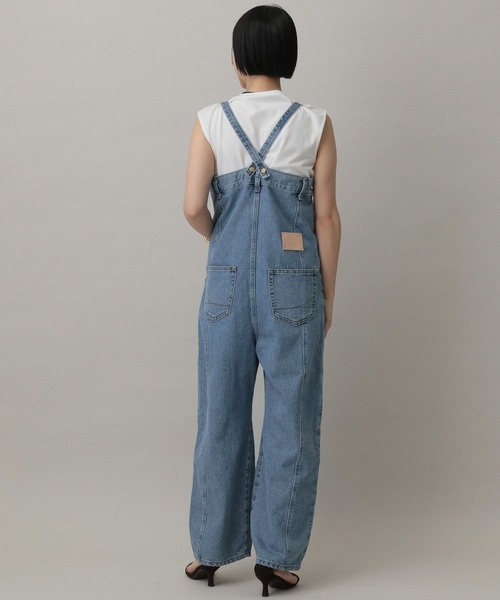 A part by(アパートバイ)の「【セレクト】W KNEE SALOPETTE(サロペット/オーバーオール・レディース・ネイビー/ライトブルー・FREE)」の10枚目の写真