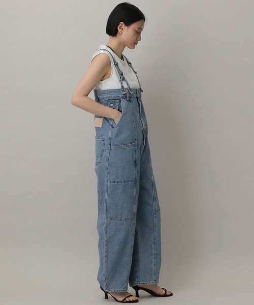 A part by(アパートバイ)の「【セレクト】W KNEE SALOPETTE(サロペット/オーバーオール・レディース・ネイビー/ライトブルー・FREE)」の12枚目の写真