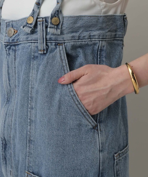 A part by(アパートバイ)の「【セレクト】W KNEE SALOPETTE(サロペット/オーバーオール・レディース・ネイビー/ライトブルー・FREE)」の20枚目の写真