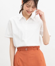 【らくらくアイロン】らくらく半袖スキッパーシャツ