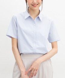 【らくらくアイロン】らくらく半袖スキッパーシャツ