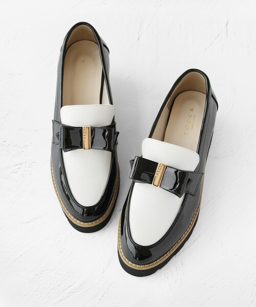 TOCCA(トッカ)の「NOBLE RIBBON LOAFER SHOES ローファー(パンプス・レディース・ブラック系/ブラック系5/シルバー系・35/37/39/38/36)」の8枚目の写真