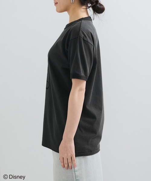 le cercle ADAM ET ROPE'(ルセルクルアダムエロペ)の「【GOOD ROCK SPEED】Mickey Mouse/リンガーTシャツ(Tシャツ/カットソー・レディース・ブルー系その他/チャコールグレー・FREE)」の8枚目の写真