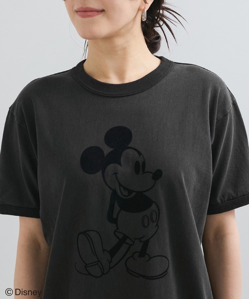 le cercle ADAM ET ROPE'(ルセルクルアダムエロペ)の「【GOOD ROCK SPEED】Mickey Mouse/リンガーTシャツ(Tシャツ/カットソー・レディース・ブルー系その他/チャコールグレー・FREE)」の10枚目の写真