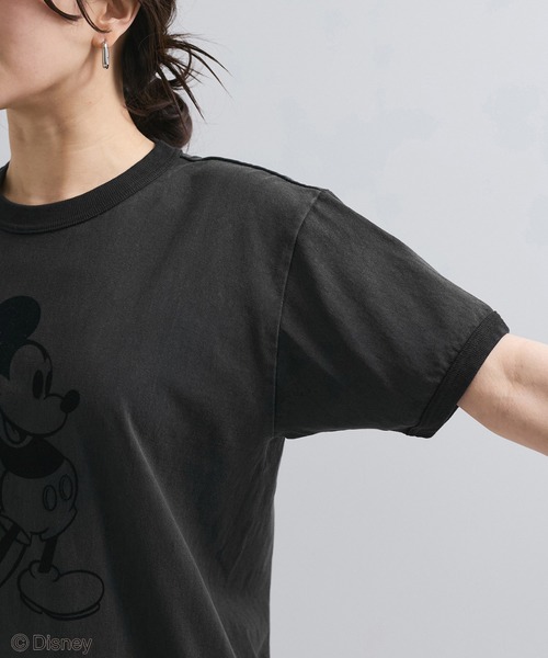 le cercle ADAM ET ROPE'(ルセルクルアダムエロペ)の「【GOOD ROCK SPEED】Mickey Mouse/リンガーTシャツ(Tシャツ/カットソー・レディース・ブルー系その他/チャコールグレー・FREE)」の11枚目の写真