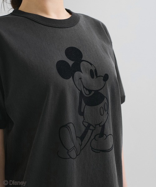 le cercle ADAM ET ROPE'(ルセルクルアダムエロペ)の「【GOOD ROCK SPEED】Mickey Mouse/リンガーTシャツ(Tシャツ/カットソー・レディース・ブルー系その他/チャコールグレー・FREE)」の14枚目の写真