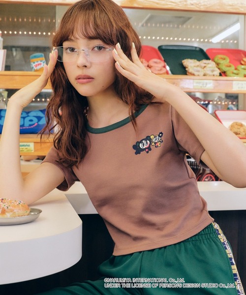 FOREVER 21(フォーエバー トゥエンティーワン)の「【ANGEL BLUE】リンガーTシャツ(Tシャツ/カットソー・レディース・ベージュ/ネイビー/ナチュラル・FREE)」の1枚目の写真