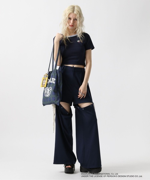 FOREVER 21(フォーエバー トゥエンティーワン)の「【ANGEL BLUE】リンガーTシャツ(Tシャツ/カットソー・レディース・ベージュ/ネイビー/ナチュラル・FREE)」の10枚目の写真