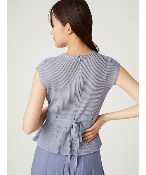 CORCOVADO フリンジ 千鳥 切替 ニットノースリーブワンピース M miniministore ワンピース ニットワンピースレディース千鳥柄