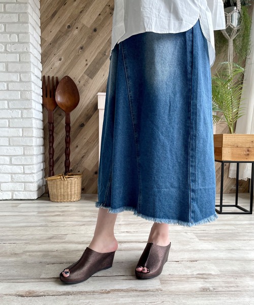 LUGG NAGG(ラグナグ)の「【addottona】【軽量】ウェッジサボ風ミュールサンダル(サンダル・レディース・シルバー/ブラック/ホワイト/ブロンズ/レオパード/ネイビー・LL/L/M/S)」の14枚目の写真