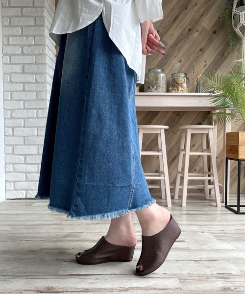 LUGG NAGG(ラグナグ)の「【addottona】【軽量】ウェッジサボ風ミュールサンダル(サンダル・レディース・シルバー/ブラック/ホワイト/ブロンズ/レオパード/ネイビー・LL/L/M/S)」の15枚目の写真