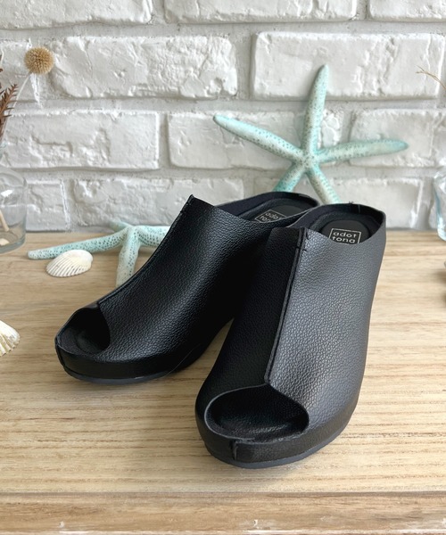 LUGG NAGG(ラグナグ)の「【addottona】【軽量】ウェッジサボ風ミュールサンダル(サンダル・レディース・シルバー/ブラック/ホワイト/ブロンズ/レオパード/ネイビー・LL/L/M/S)」の18枚目の写真